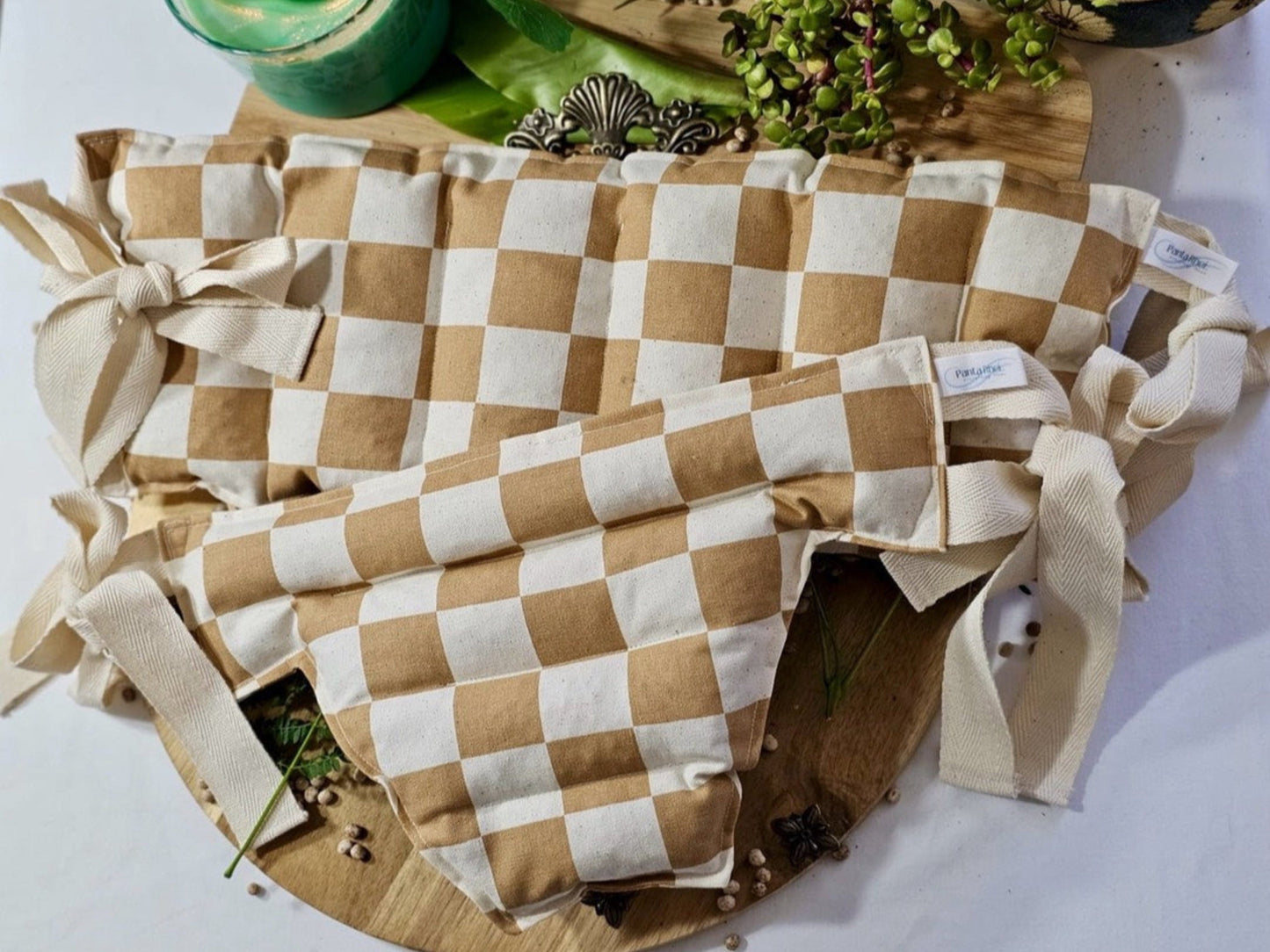 Lupin Heat Pack - Two Piece - Beige Checks